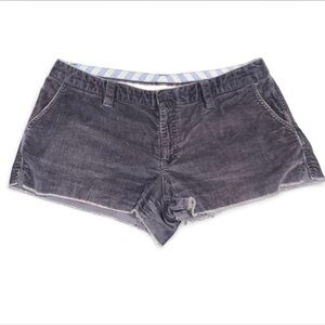 American Eagle Outfitters Corduroy Dark Gray/ Blue Jean Shorts